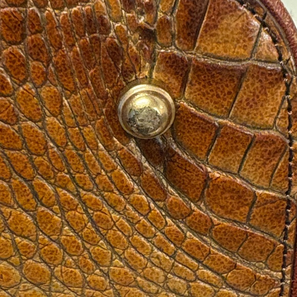 Brahmin Tan Melbourne Collection Croc Embossed Alma Handbag - Picture 8 of 17